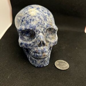 Large Sodalite Skull Carving Crystal 2.1lbs